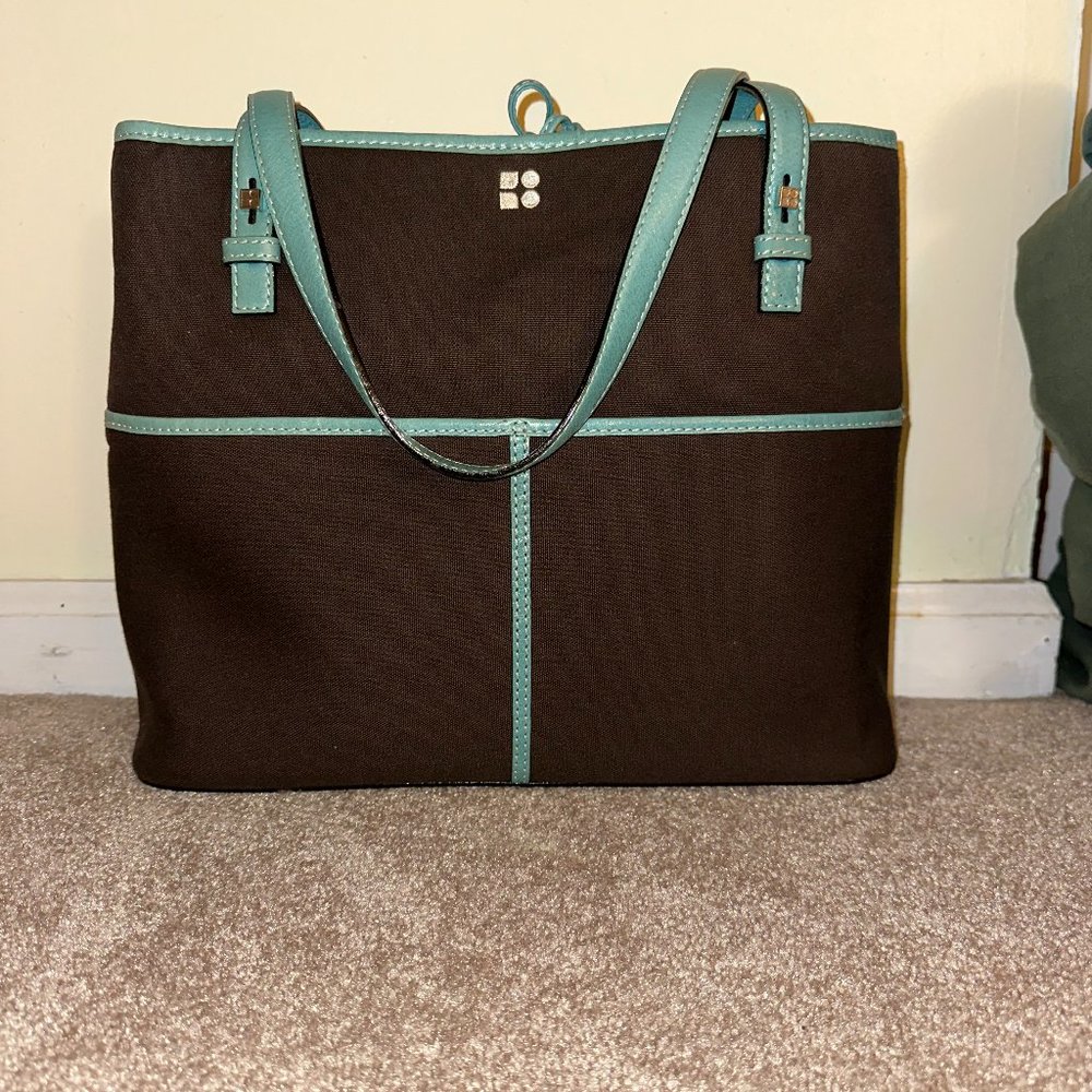 Kate spade brown canvas tote